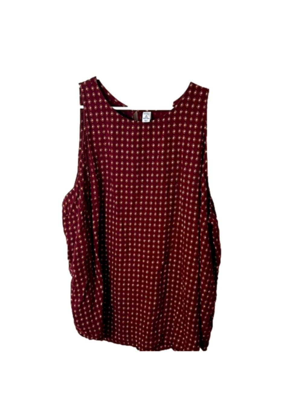 Old Navy maroon pattern sleeveless top Size 4X